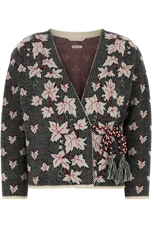 BODE Embroidered alpaca Maple cardigan