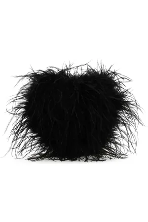 Alexander Wang Black feathers clutch