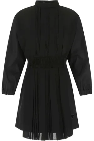 Prada Black Re-Nylon and crepe jumpsuit