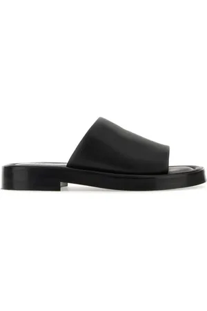 Salvatore Ferragamo Black nappa leather slippers