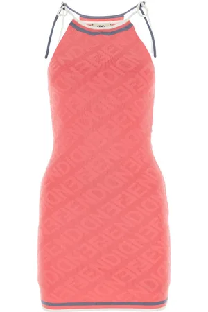 Fendi Dark pink viscose blend mini dress
