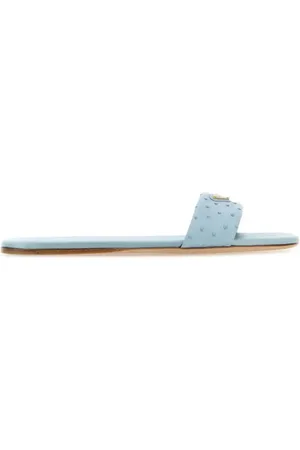 Prada Light blue leather slippers