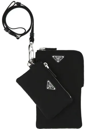 Prada Black nylon phone case