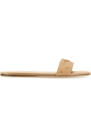Prada Sand leather slippers