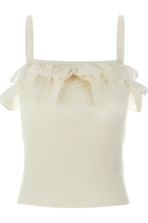 Alessandra Rich Ruffle Top Tops
