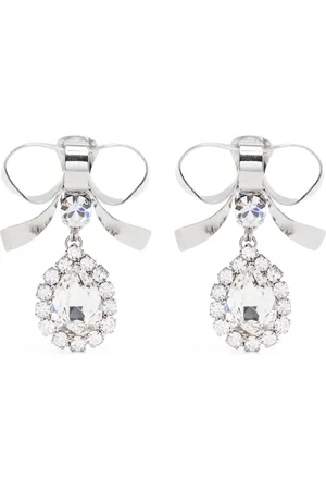 Alessandra Rich Metal Bow Earrings Jewelry