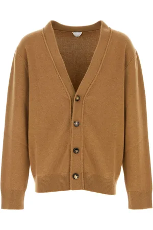 Bottega Veneta Camel stretch cashmere blend cardigan