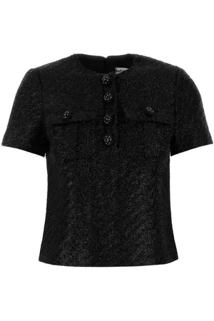 Self-Portrait Black polyester blend top