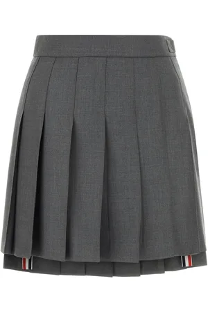 Thom Browne Dark grey wool mini skirt