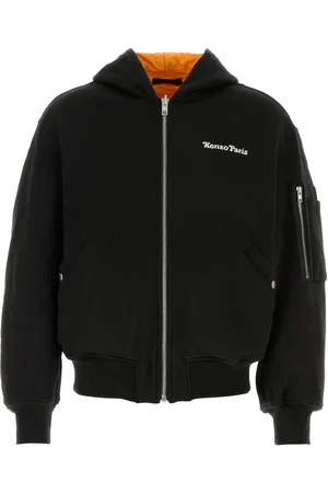 Kenzo Black stretch cotton reversible bomber jacket