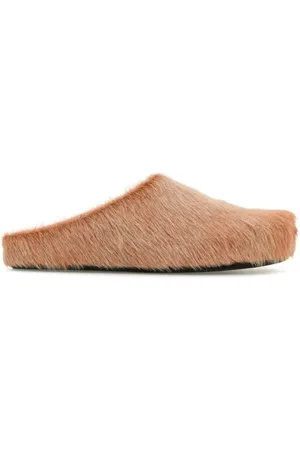 Marni Pink fur slippers