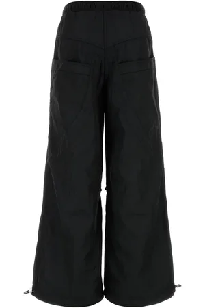 The Attico Black polyester cargo pant