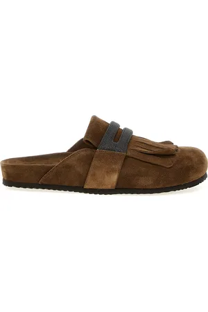 Brunello Cucinelli Monile Sabots Flat Shoes