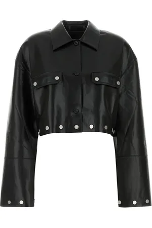 Nanushka Black synthetic leather Kassie shirt