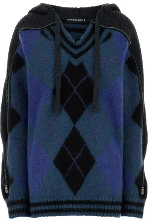 Y / PROJECT Embroidered stretch cotton blend oversize sweater