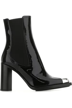 Alexander McQueen Black leather ankle boots