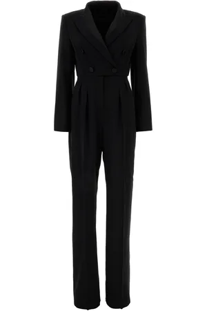 Max Mara Black stretch wool Mincio jumpsuit