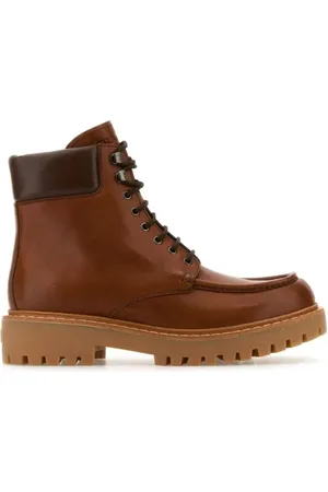 Prada Caramel leather ankle boots