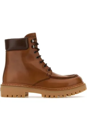 Prada Caramel leather ankle boots