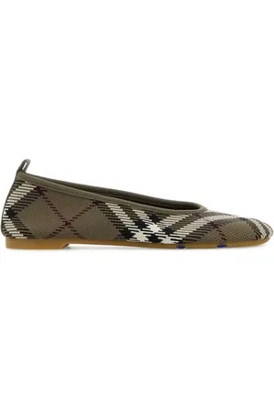 Burberry Embroidered canvas ballerinas