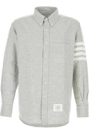 Thom Browne Light grey flannel shirt