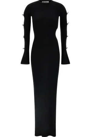 Mach & Mach Cut-Out Crystal Bow Dresses
