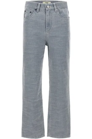 デニム・ジーパン FENDI Women Denim Pants FLP864ASMBF1RX3 Gray Long Jeans Jeans Blue | Fendi