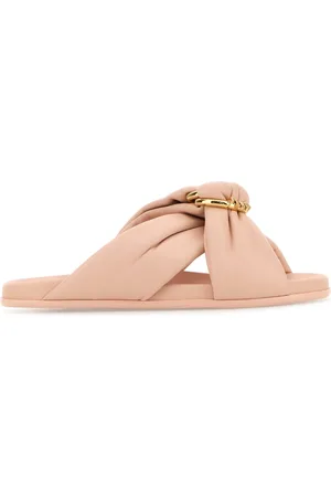 Fendi Pink nappa leather Feel slippers