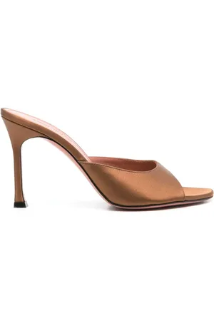 Amina Muaddi Brown Sandals