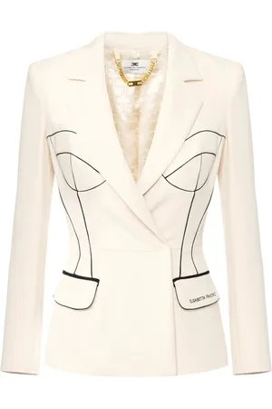 Elisabetta Franchi Neutral Black Jackets