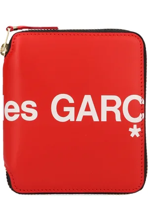 Comme des Garçons Logo Print Wallet Wallets And Card Holders Red