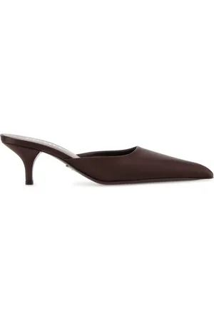 Prada Burgundy satin mules