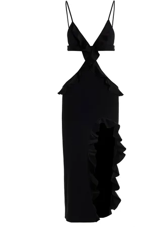 DAVID KOMA Crossbody & Open Leg Ruffle Dresses