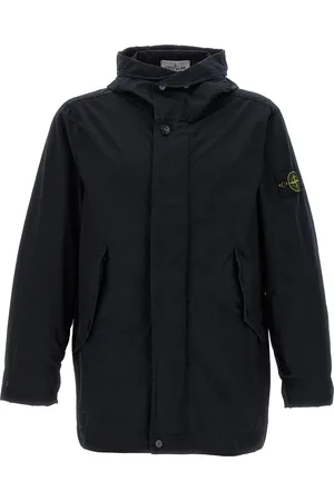 Stone Island Light Compact Touch Poly-Tc Casual Jackets And Parka Blue