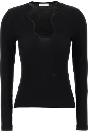 Salvatore Ferragamo Shaped Neckline Sweater Sweaters And Cardigans Black