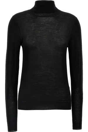 Saint Laurent Cassandre Sweaters And Cardigans Black