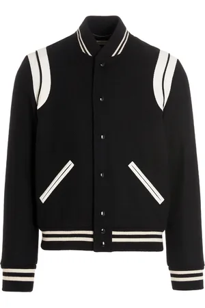 Saint Laurent Teddy Casual Jackets And Parka White/Black