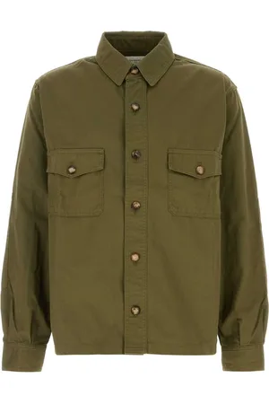 Saint Laurent Army green twill shirt