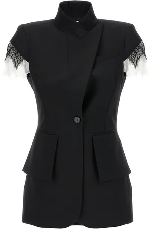 Alexander McQueen Lace Detail Blazer Blazer And Suits Black