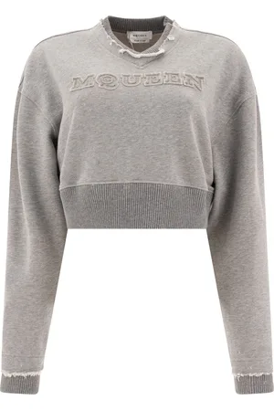 Alexander McQueen Cropped Sweatshirt With Mcqueen Logo Sweatshirts