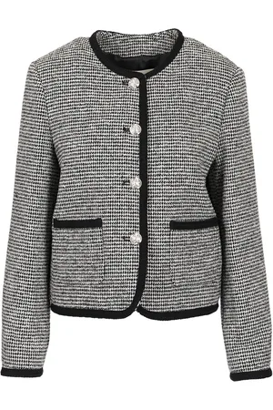 DUNST Boucle Tweed Jacket Jackets Grey