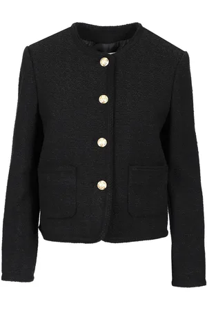 DUNST Bouclé Tweed Jacket Jackets Black