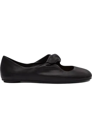 Alexander McQueen Twisted Detail Ballet Flats Ballerinas Black