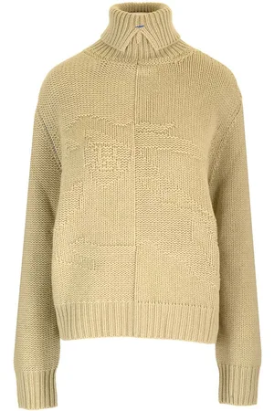 Burberry Cashmere Turtleneck Sweater Knitwear Beige