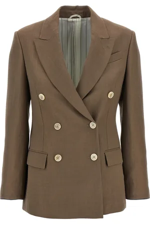Brunello Cucinelli Blazer Twill Fluid Blazer And Suits Brown