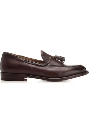 Corvari Moccasin With Leather Tassels Lace-Up Shoes Brown