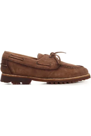 Corvari Suede Boat Shoes Lace-Up Shoes Brown