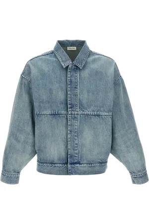 FEAR OF GOD Denim Trucker Casual Jackets And Parka Blue