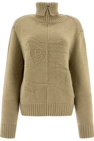 Burberry Cashmere Sweater With Ekd Knitwear Green
