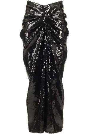 DEL CORE Sequins Midi Skirt Skirts Black